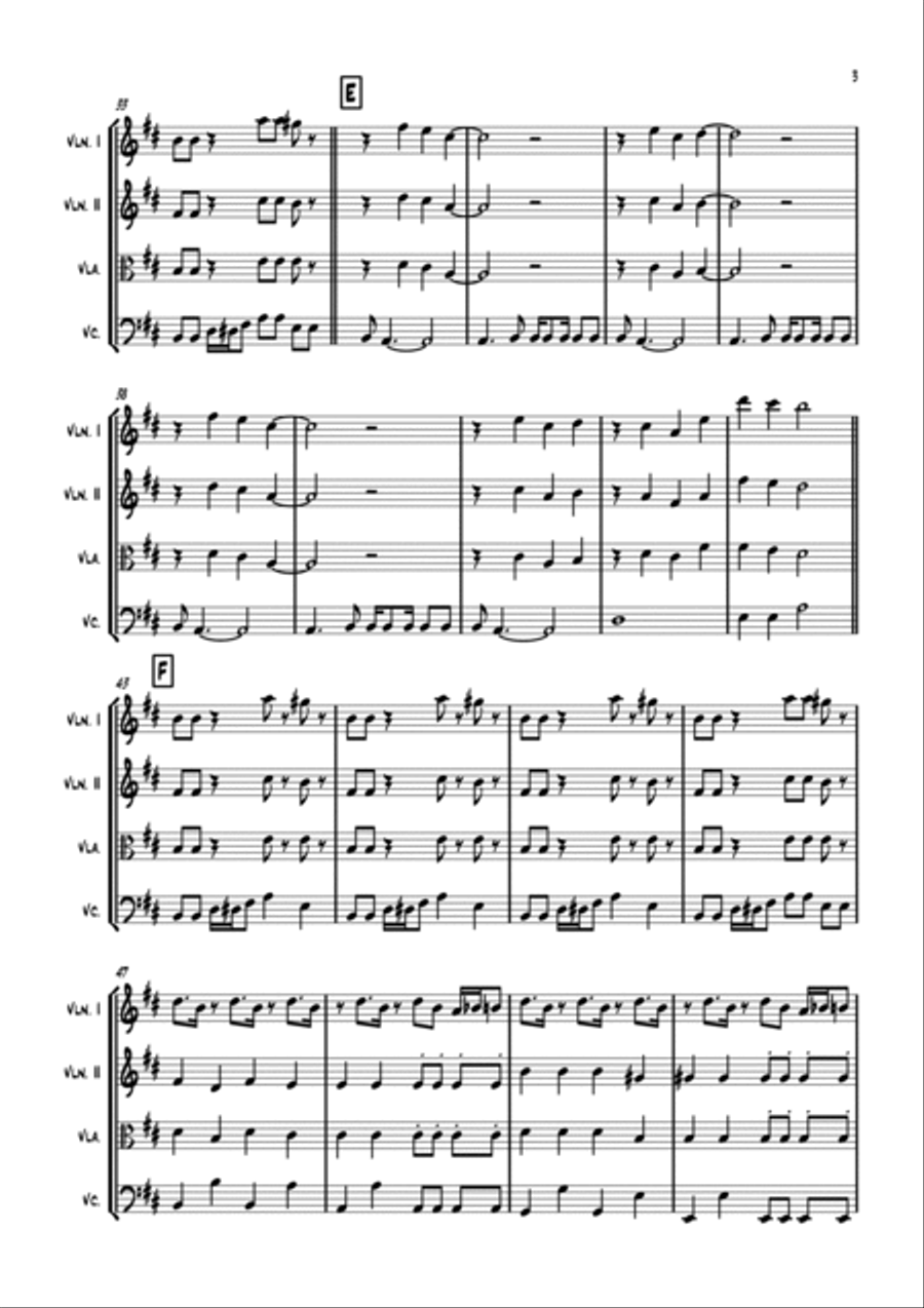 Main Title Theme (ghostbusters) String Quartet scores gallery preview page 3