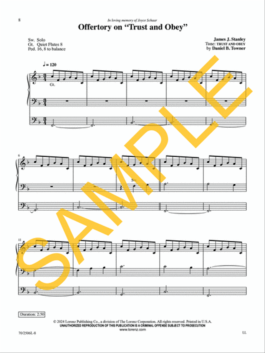 My Faith Looks Up to Thee Organ Solo scores gallery preview page 8