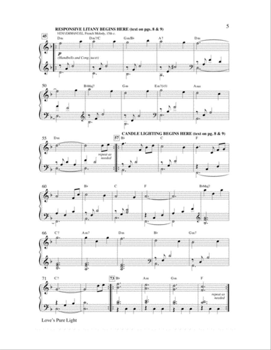 Love's Pure Light 3-Part scores gallery preview page 15