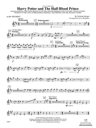 Harry Potter and the Half-Blood Prince, Concert Suite from: 1st B-flat Trumpet