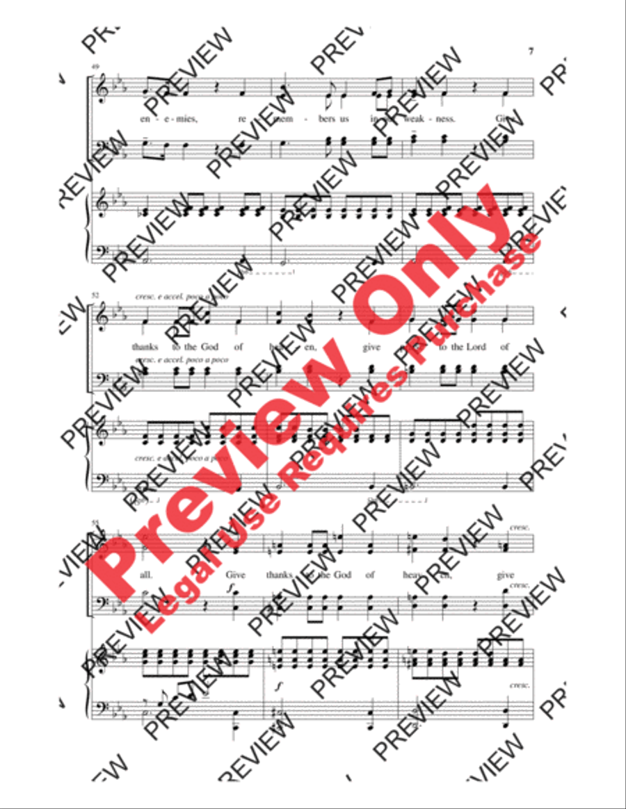 His Enduring Mercy (and Everlasting Love) by Thomas Fettke 4-Part - Sheet Music page 7