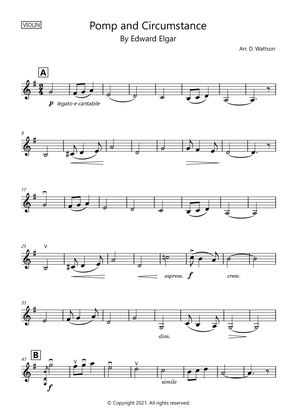 Pomp and Circumstance for violin
