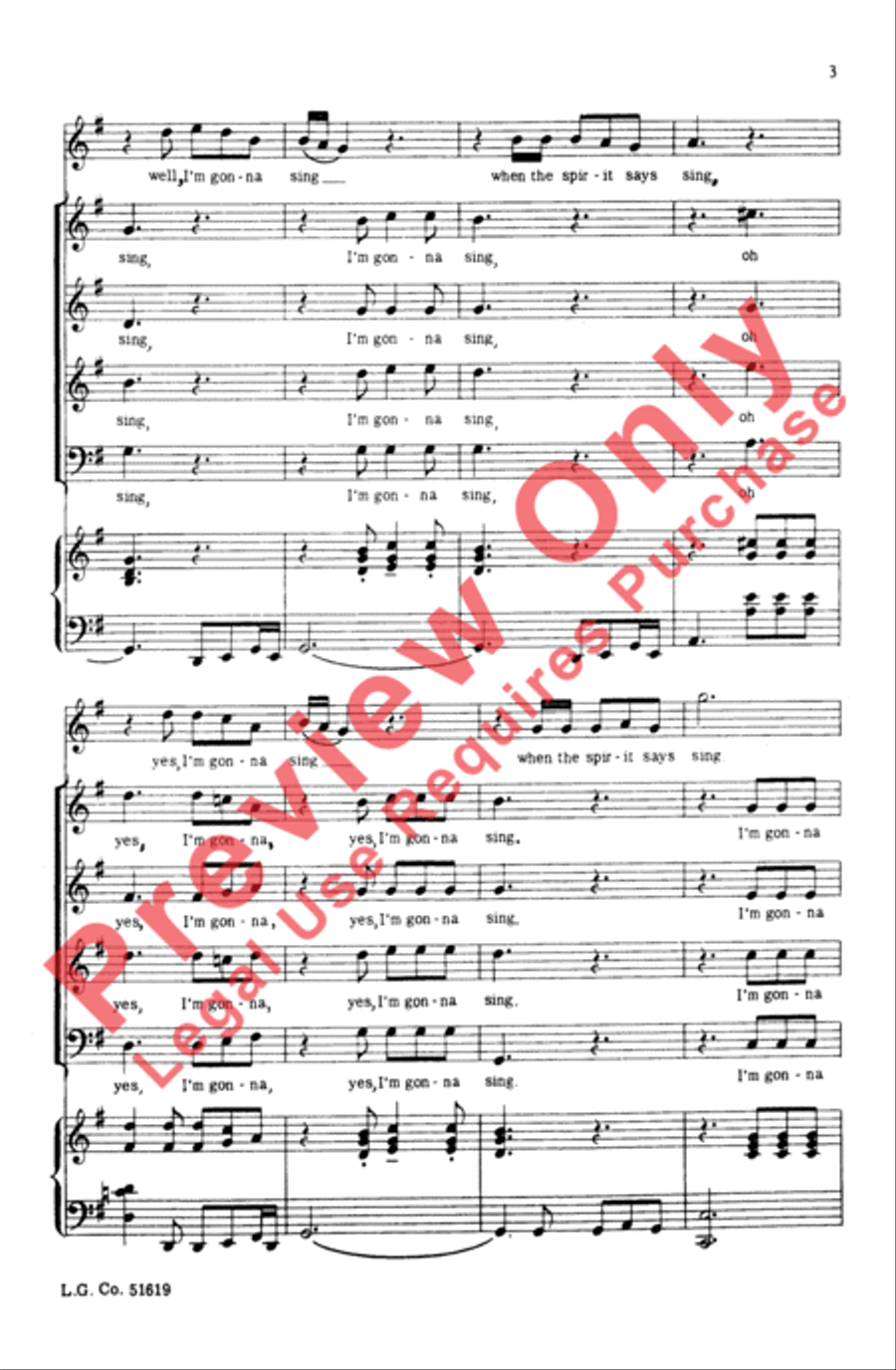 Obey the Spirit of the Lord 4-Part scores gallery preview page 3