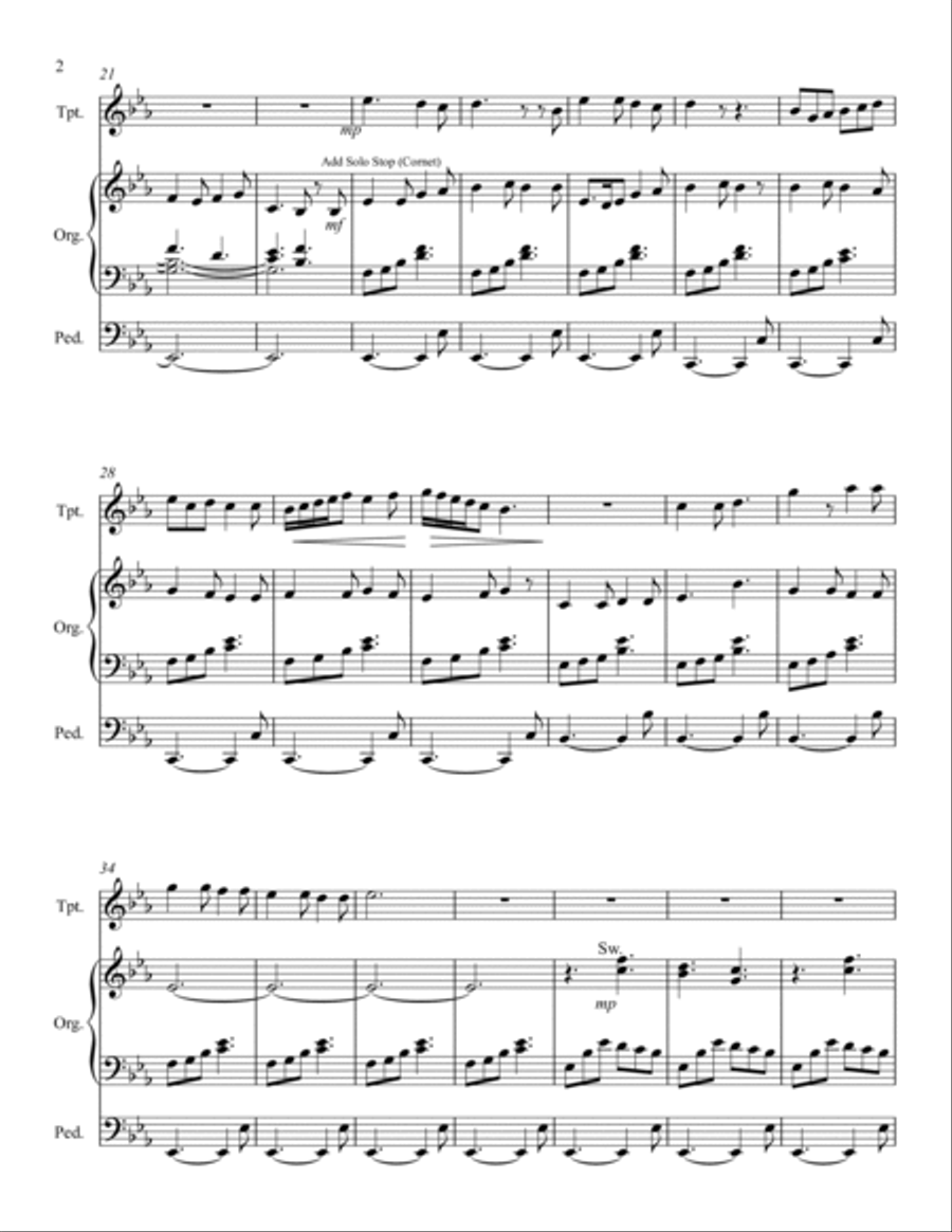 In dulci jubilo - One Trumpet and Organ Trumpet Duet scores gallery preview page 3