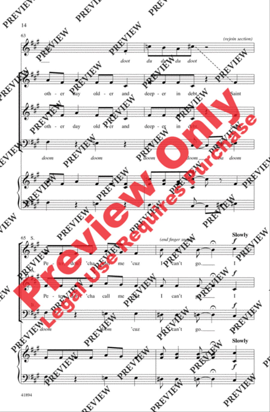 Sixteen Tons 3-Part scores gallery preview page 13