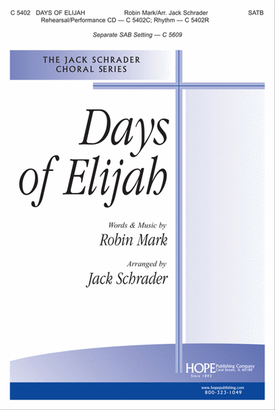 Days of Elijah 4-Part scores gallery preview page 1