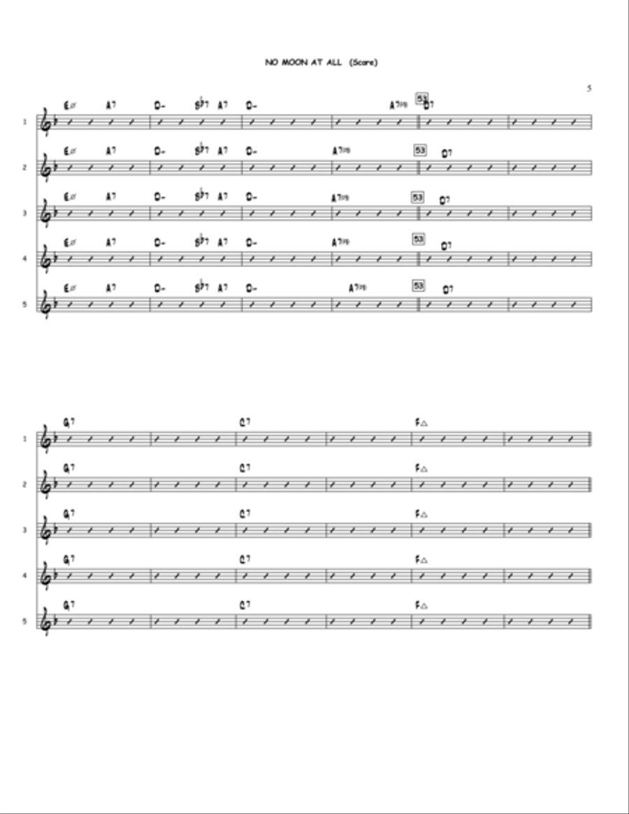 No Moon At All No Moon At All Electric Guitar scores gallery preview page 6