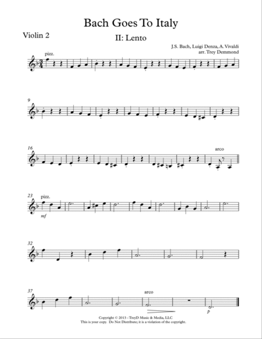 Bach Goes to Italy-mvt 2 Bach Goes to Italy-mvt 2 String Orchestra scores gallery preview page 4