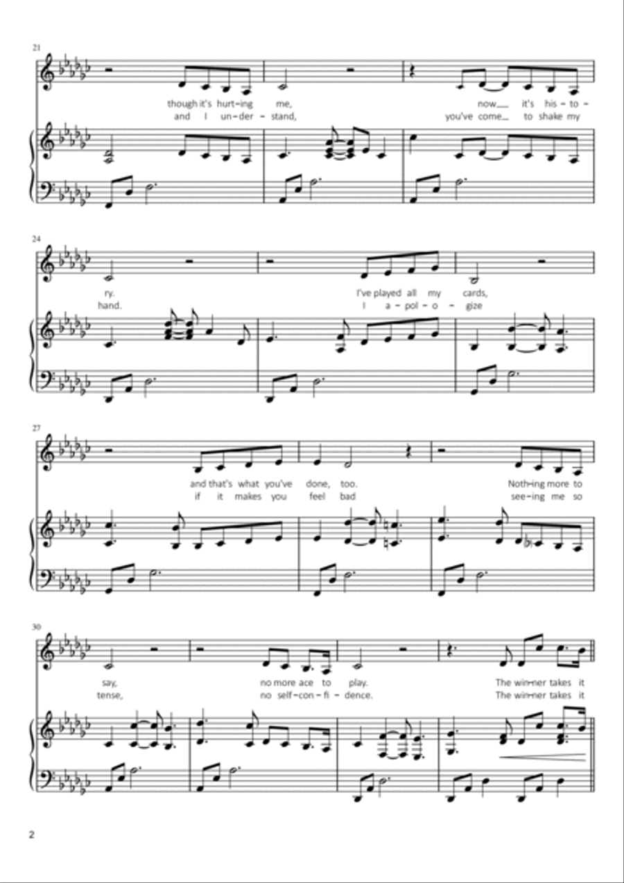 The Winner Takes It All Voice scores gallery preview page 2