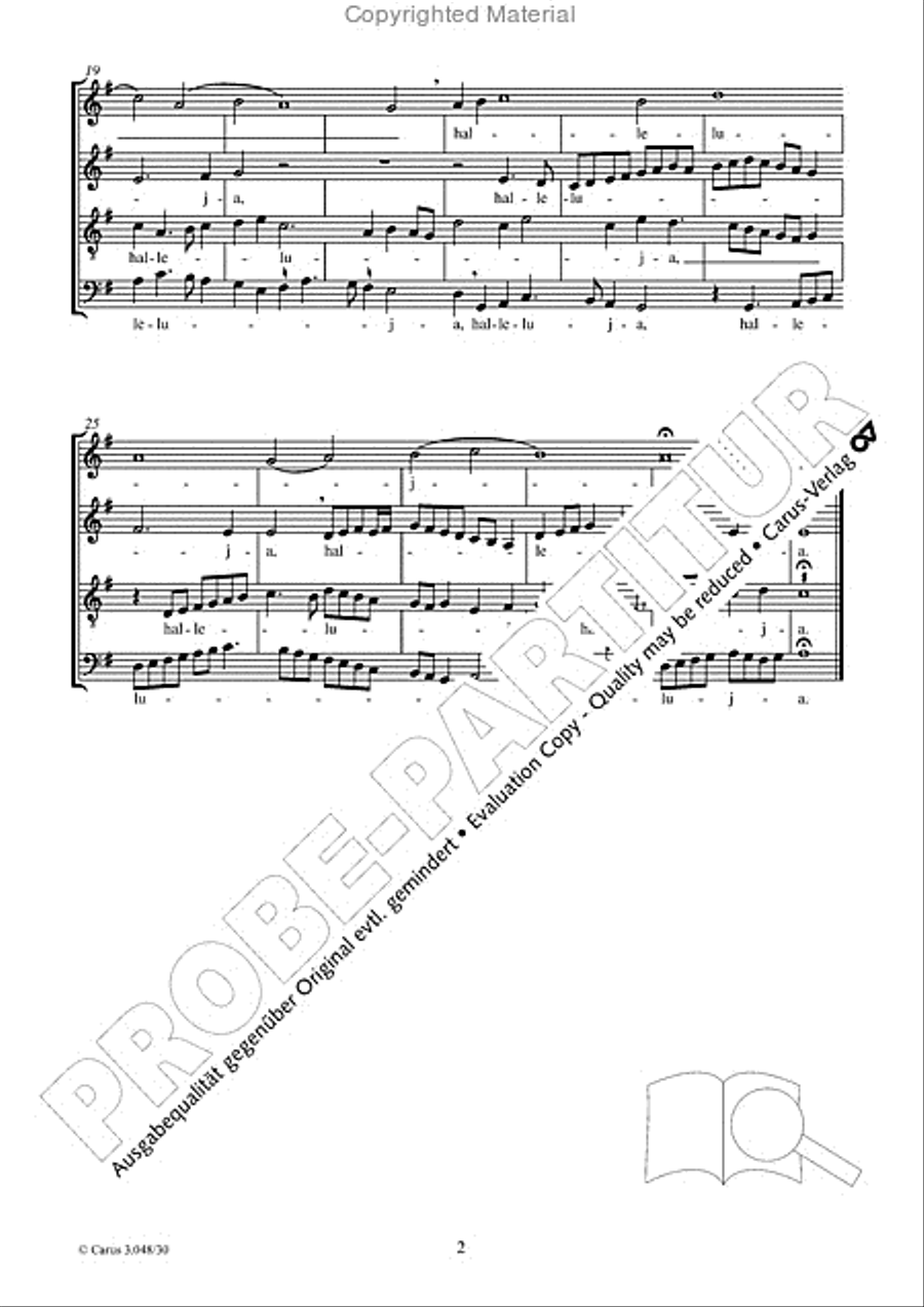 Halleluja (Jesus erschliesst uns die Schrift) 4-Part scores gallery preview page 3