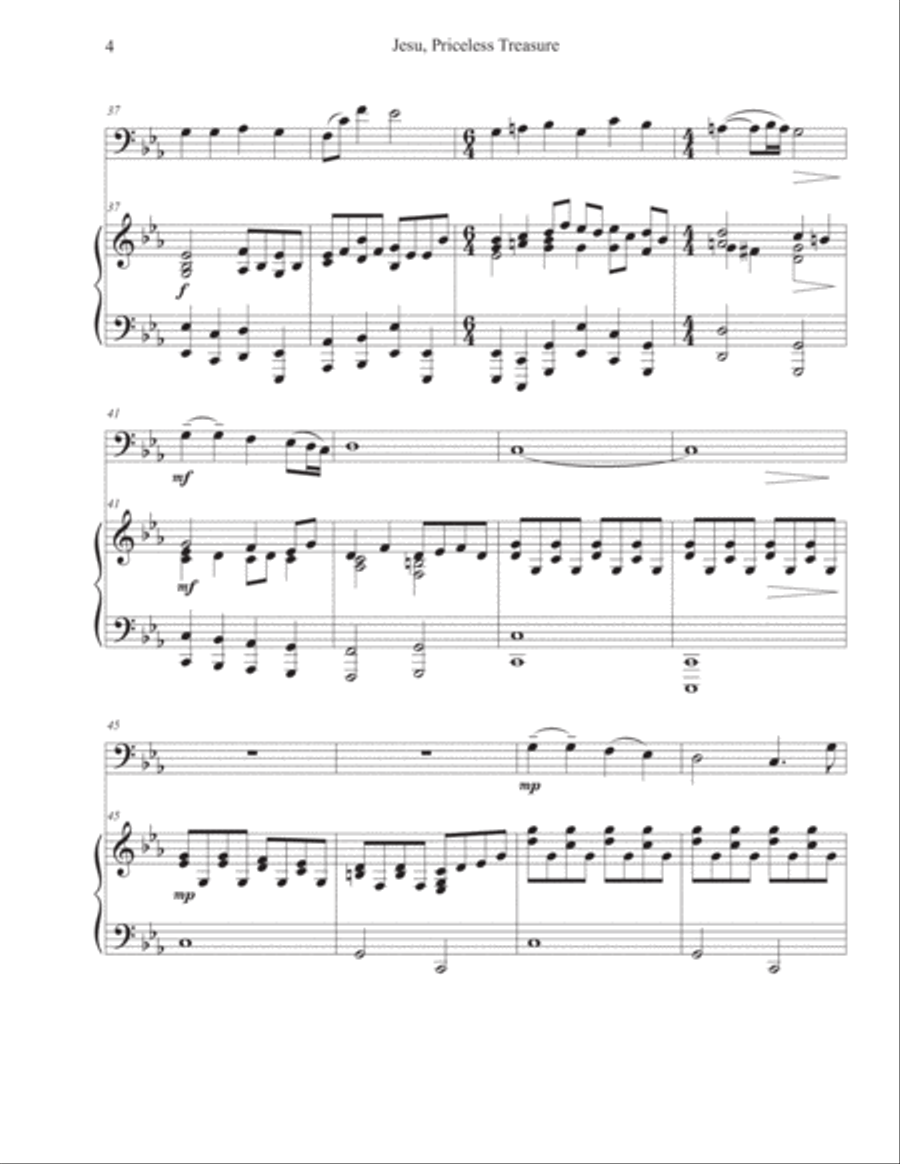 Jesu, Priceless Treasure (Cello-Piano) Piano scores gallery preview page 4