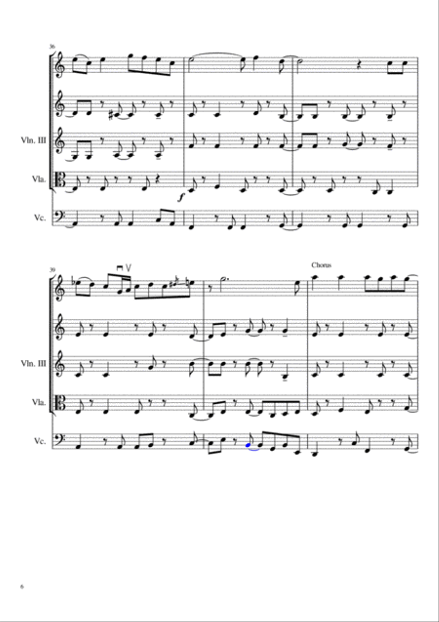 Viva La Vida Viva La Vida String Trio scores gallery preview page 6