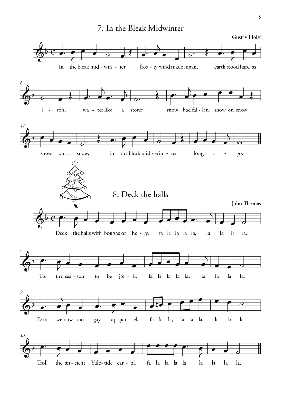 20 Easy Christmas Carols for VIOLIN Violin Solo scores gallery preview page 5