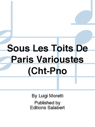 Sous Les Toits De Paris Varioustes (Cht-Pno