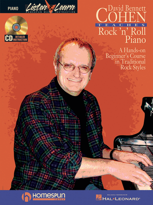 Book cover for David Bennett Cohen Teaches Rock'n'Roll Piano