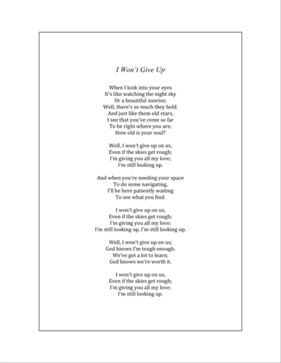I Won't Give Up Harp scores gallery preview page 2