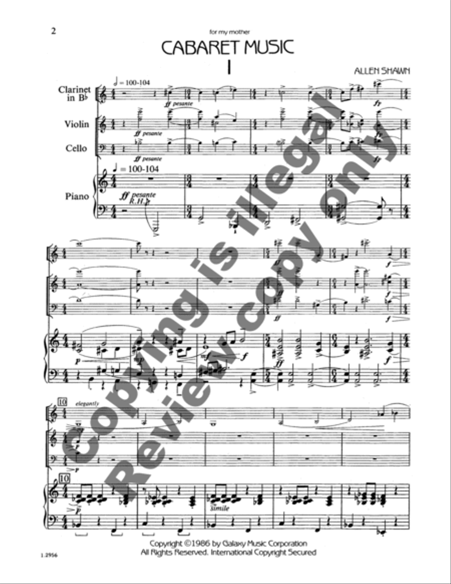 Cabaret Music Cabaret Music Clarinet scores gallery preview page 8