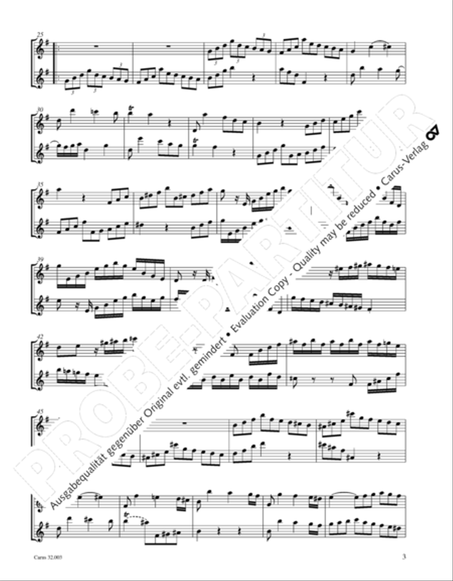 Gesamtausgabe Band 3 (Kammermusik: Duette, Solo- und Triosonaten) Score scores gallery preview page 24
