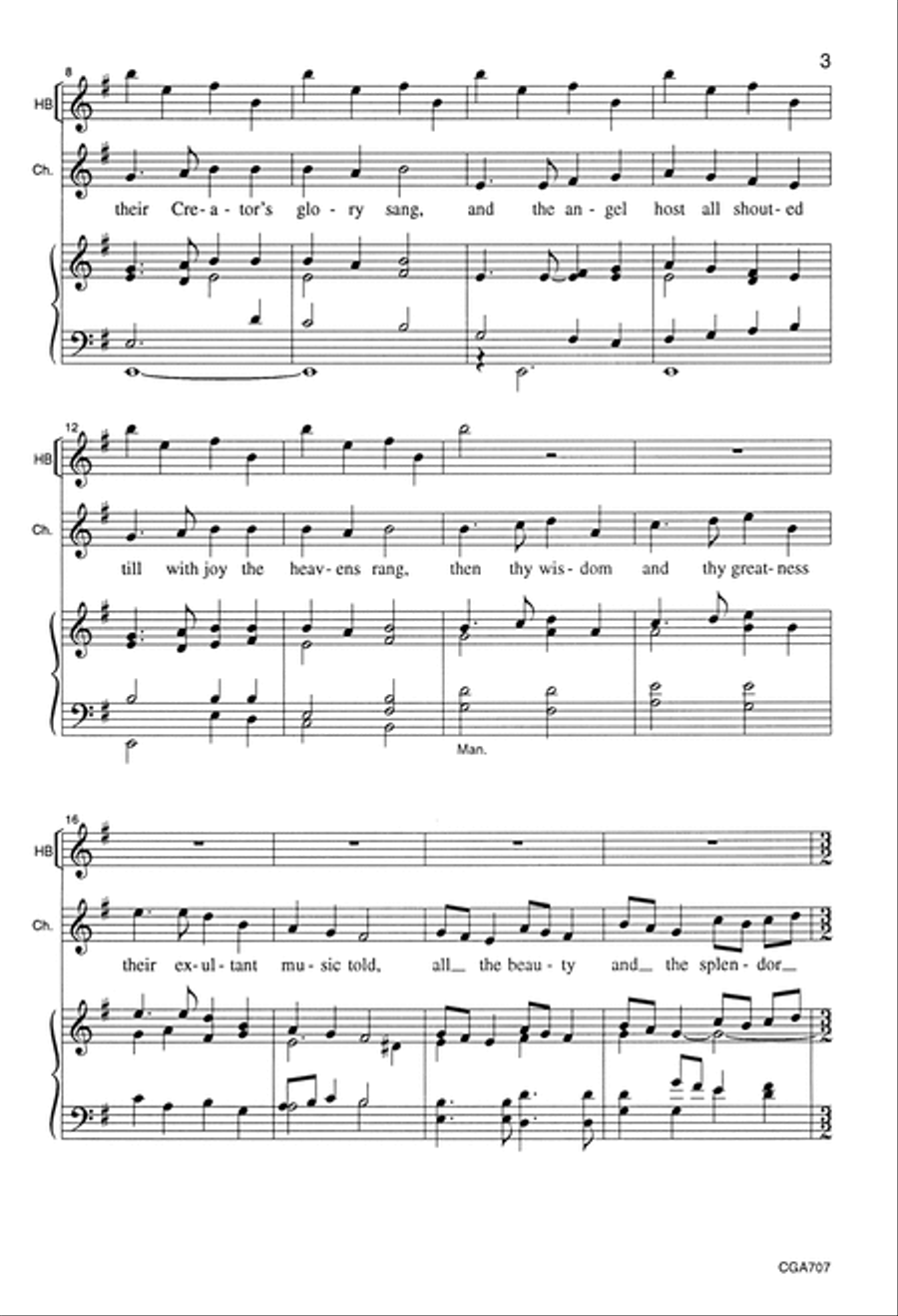 When the Morning Stars Together Choir scores gallery preview page 3