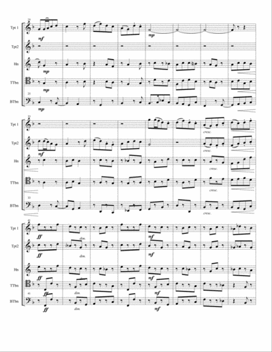 Brink One-Step for Brass Quintet Brass Quintet scores gallery preview page 2