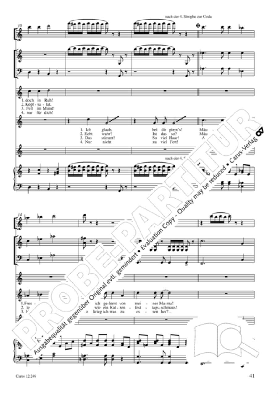 Mause in der Michaelskirche 4-Part scores gallery preview page 42