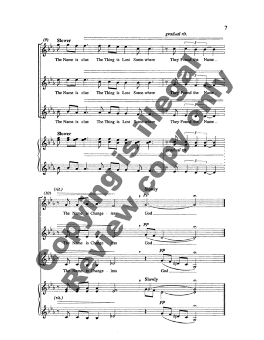 The Name is Changeless (Choral Score) SSA scores gallery preview page 4