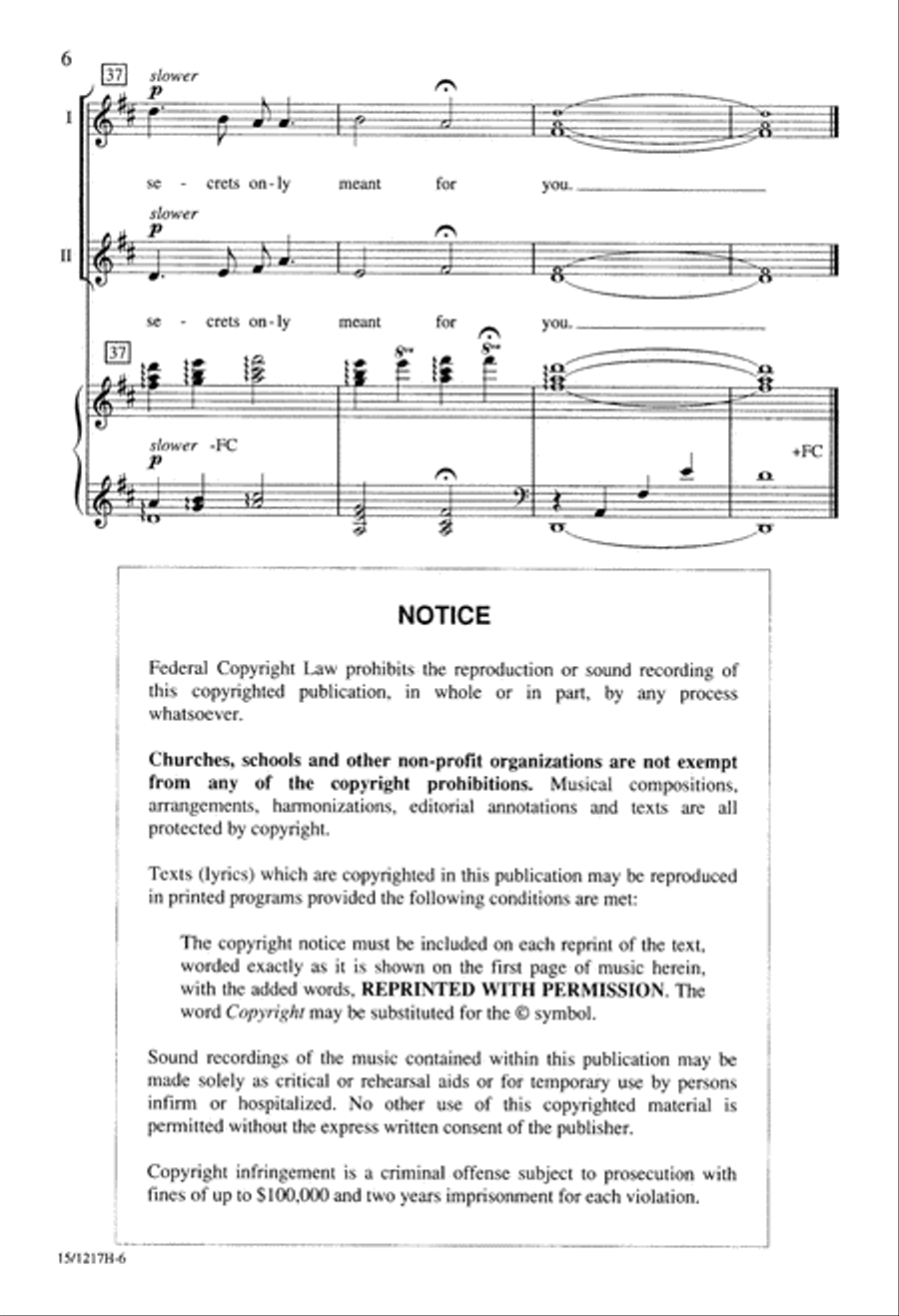 When in Dreamland Unison Choir scores gallery preview page 6
