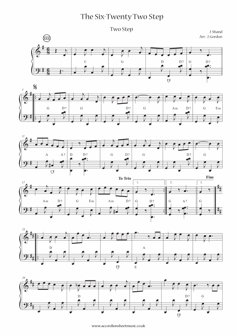 The Six-Twenty Two Step Accordion scores gallery preview page 1