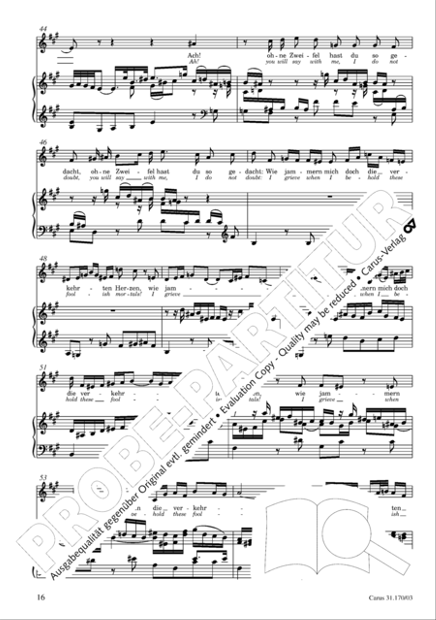 O blessed rest, o welcome heart's delight (Vergnugte Ruh, beliebte Seelenlust) Flute scores gallery preview page 17