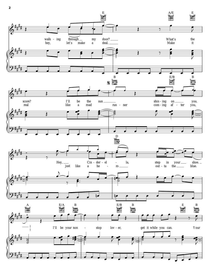 Get Outta My Dreams, Get Into My Car Piano, Vocal, Guitar scores gallery preview page 2