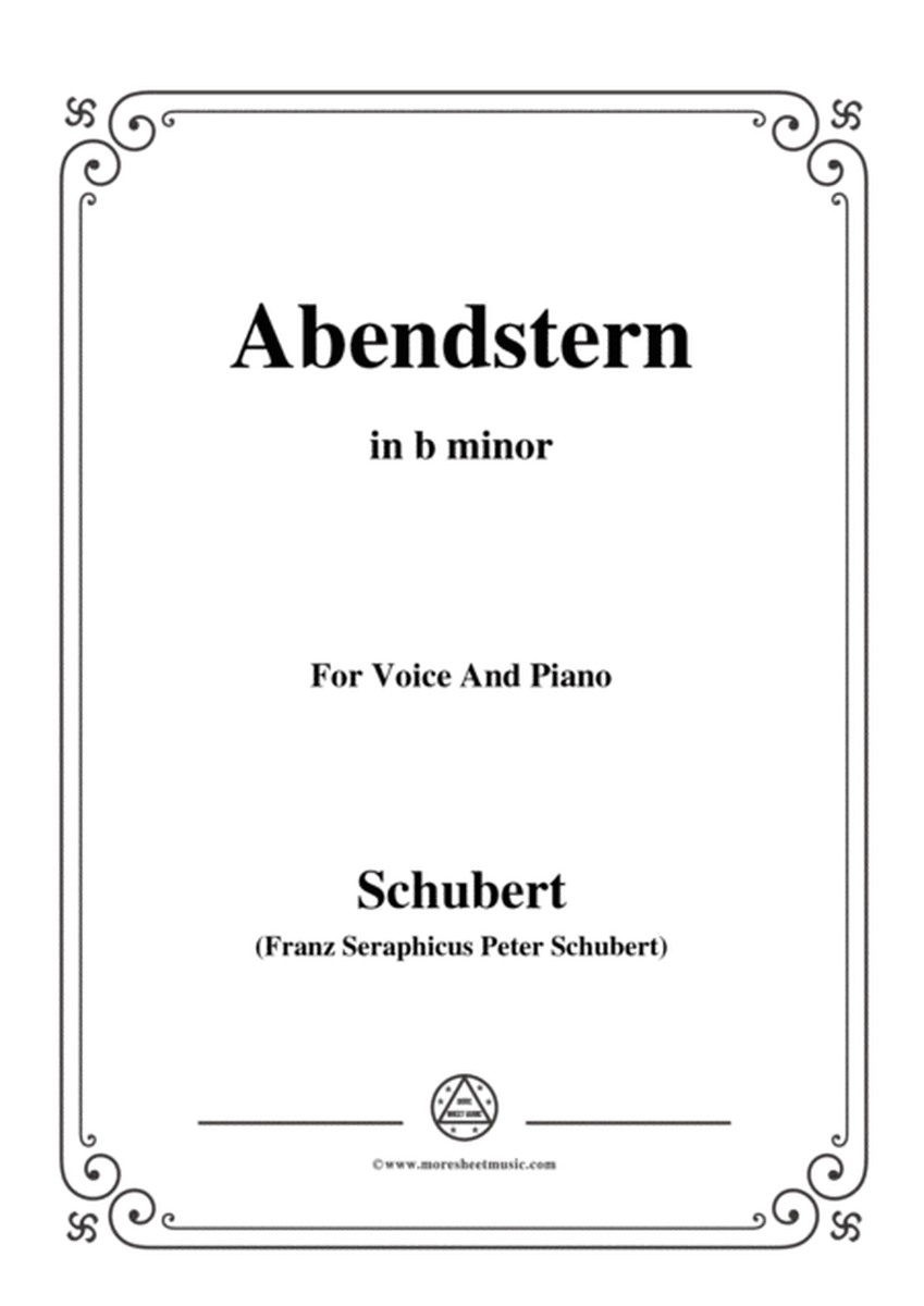 Schubert-Abendstern,in b minor,for Voice&Piano image number null