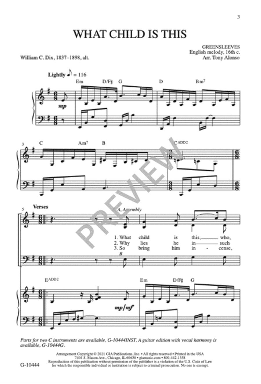 What Child Is This 3-Part scores gallery preview page 4