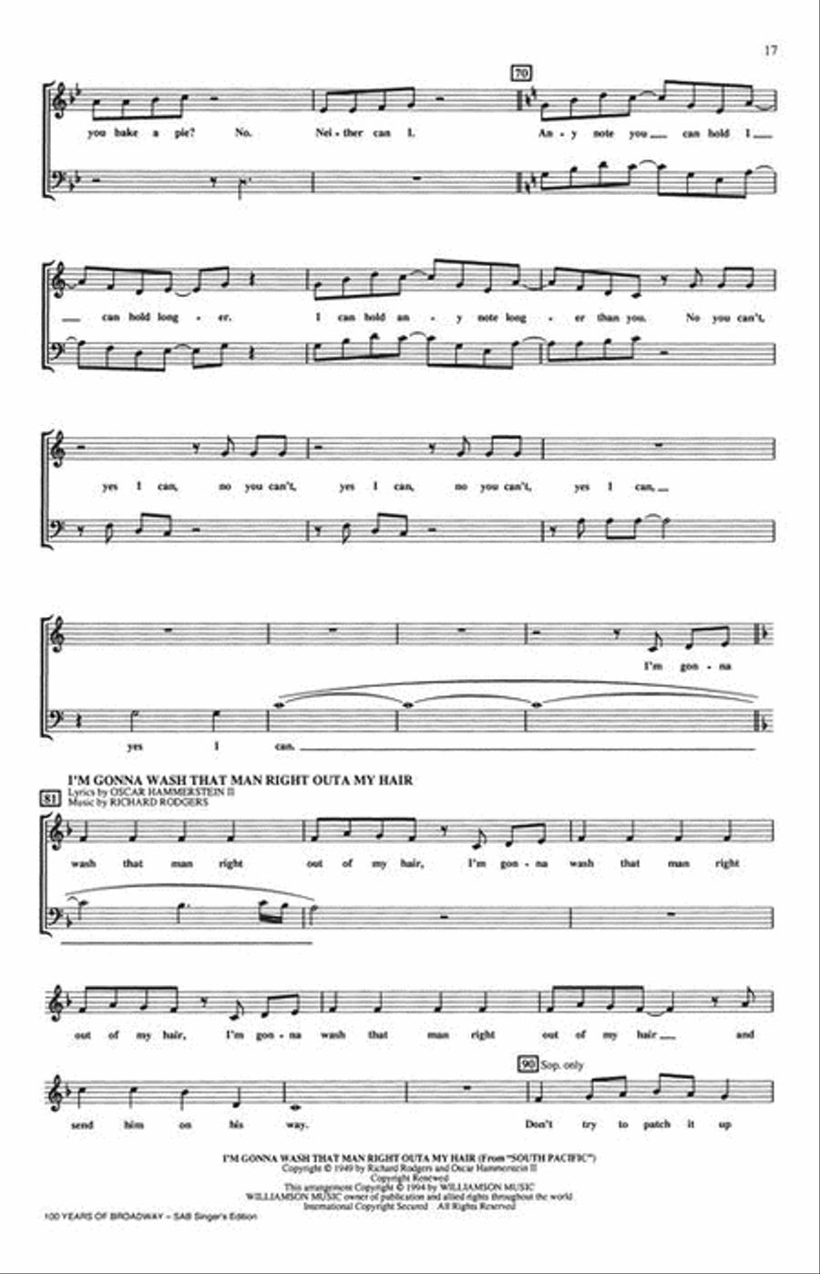 100 Years of Broadway (Medley) 3-Part scores gallery preview page 6