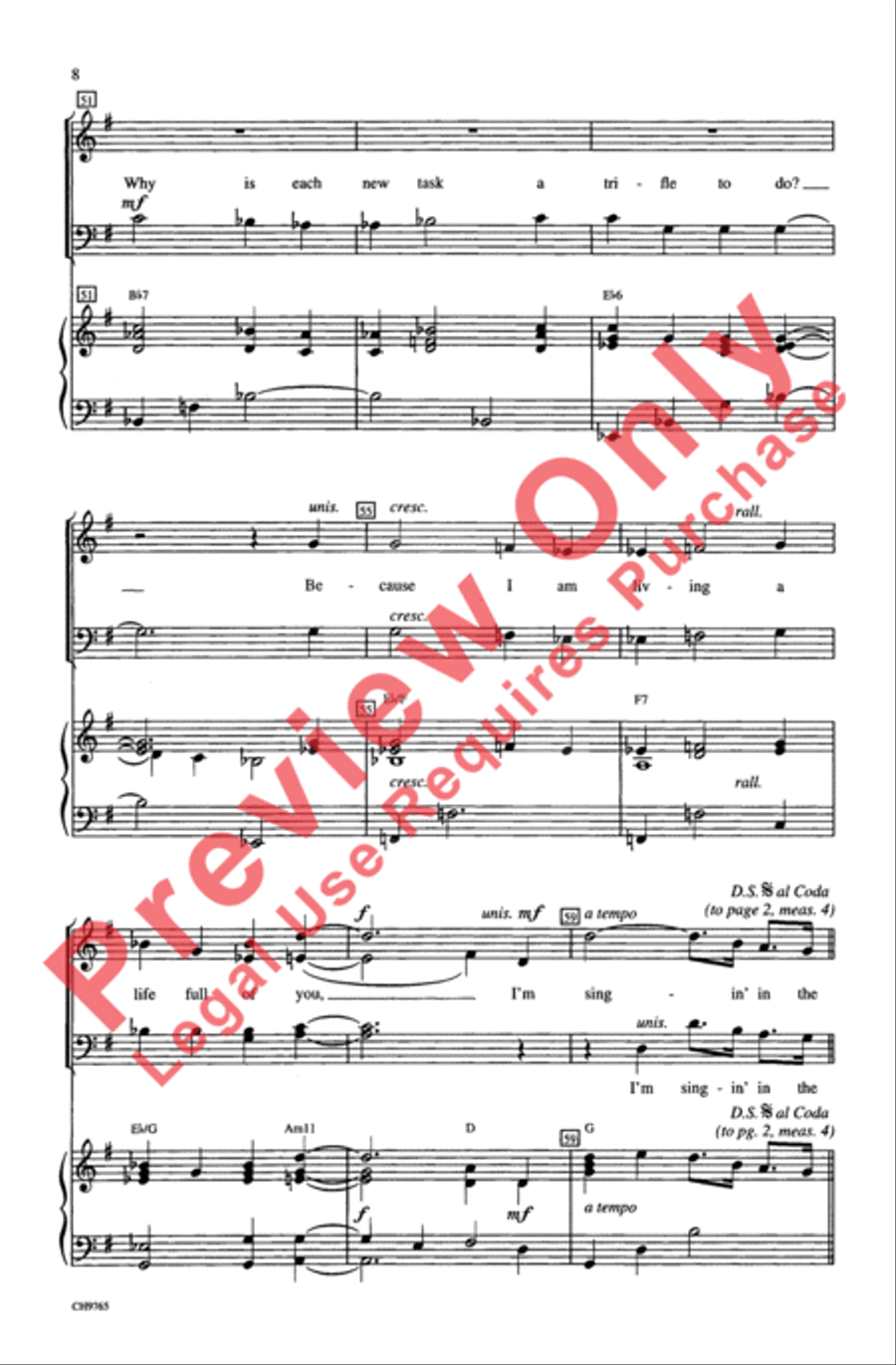 Singin' in the Rain 4-Part scores gallery preview page 8