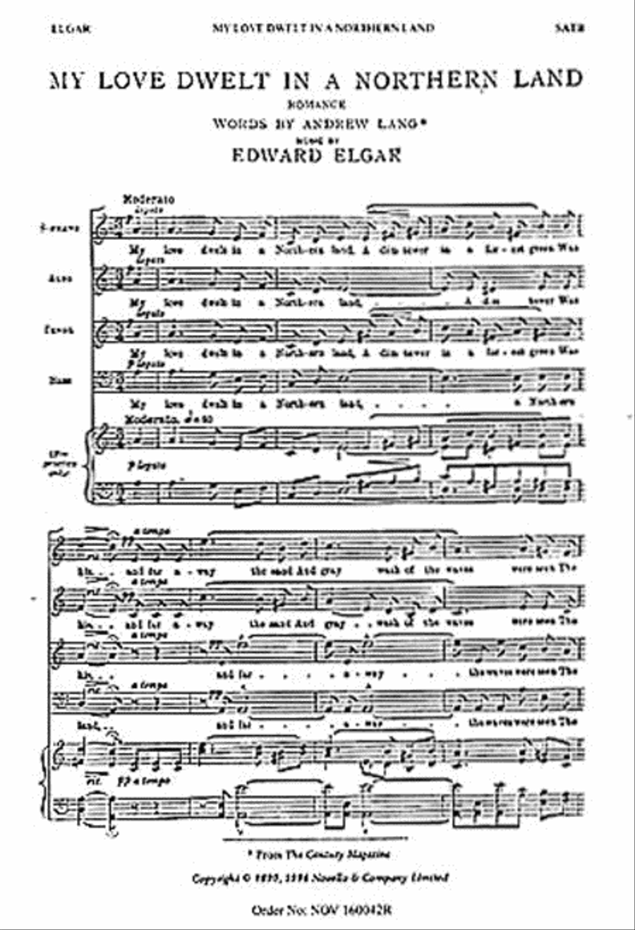 My Love Dwelt in a Northern Land 4-Part scores gallery preview page 1