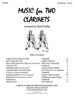 Christmas Duets for Clarinet - Set 4 - Music for Two Clarinets