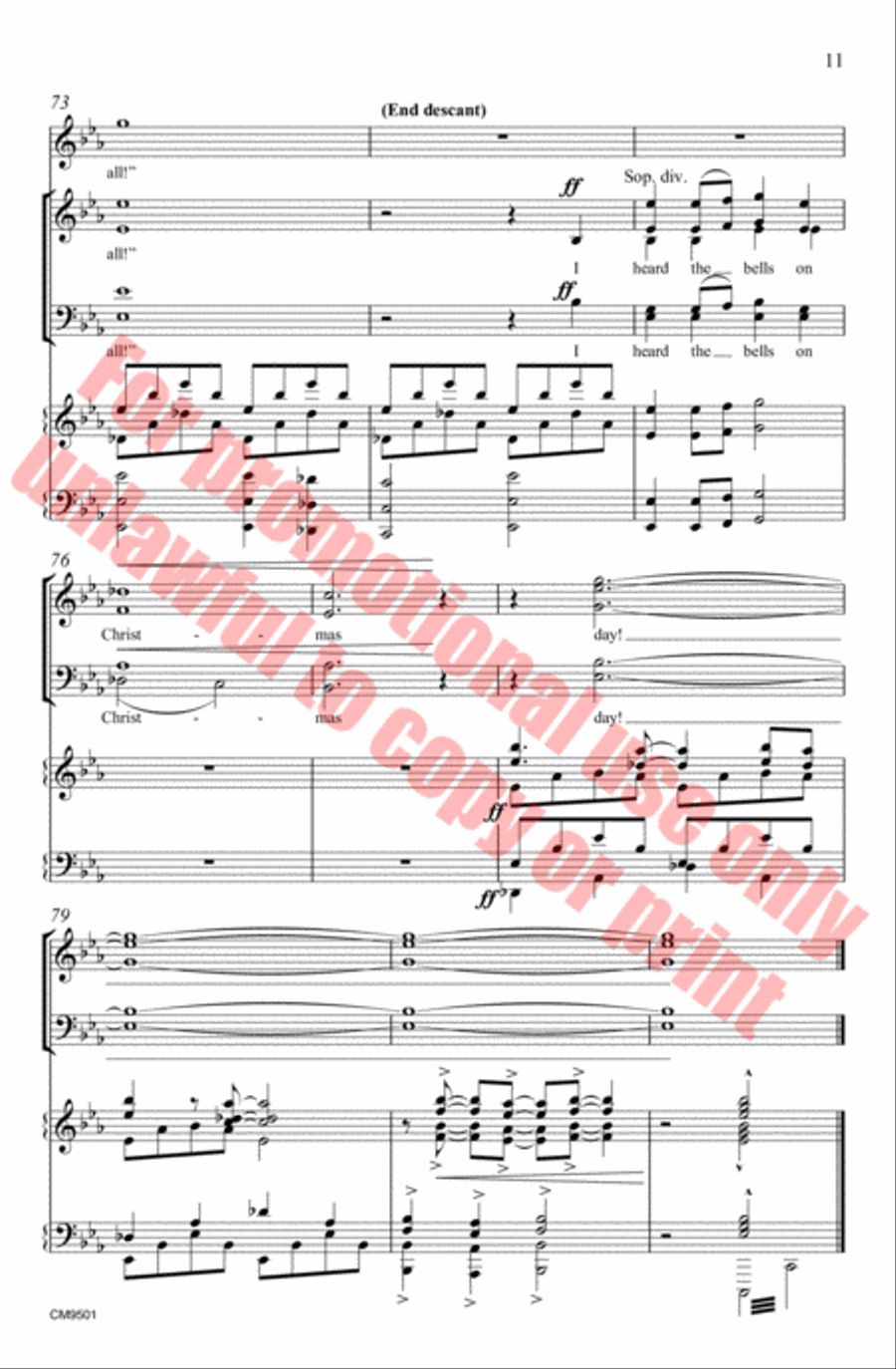 Christmas Bells 4-Part scores gallery preview page 12
