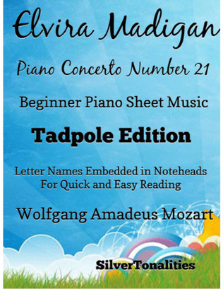Book cover for Elvira Madigan Beginner Piano Sheet Music 2nd Edition