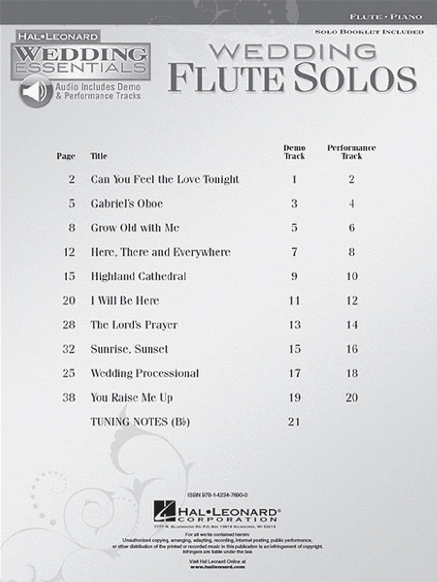 Wedding Flute Solos Wedding Flute Solos Flute Solo scores gallery preview page 2