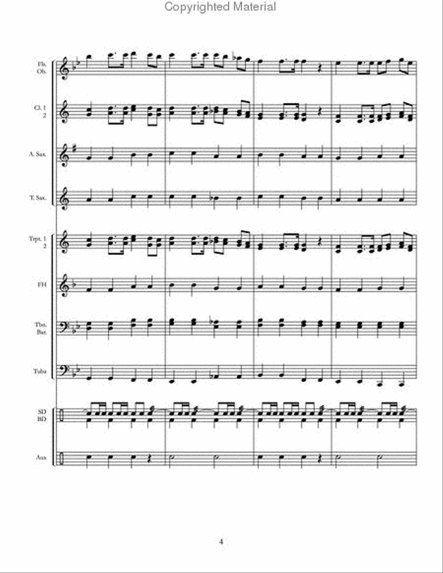 Military Parade Military Parade Concert Band scores gallery preview page 5