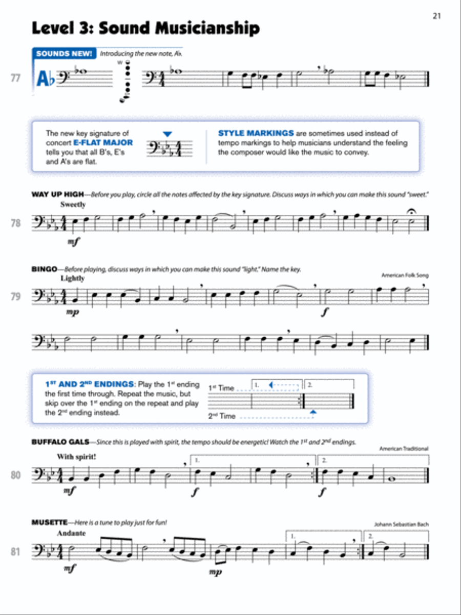 Sound Innovations for Concert Band, Book 1 Concert Band Methods scores gallery preview page 3