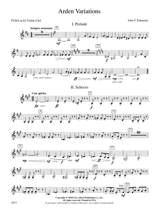 Arden Variations: (wp) E-flat Tuba T.C.