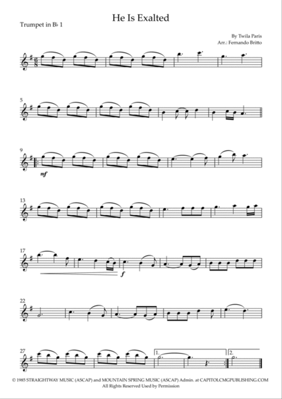 He Is Exalted He Is Exalted Brass Ensemble scores gallery preview page 3