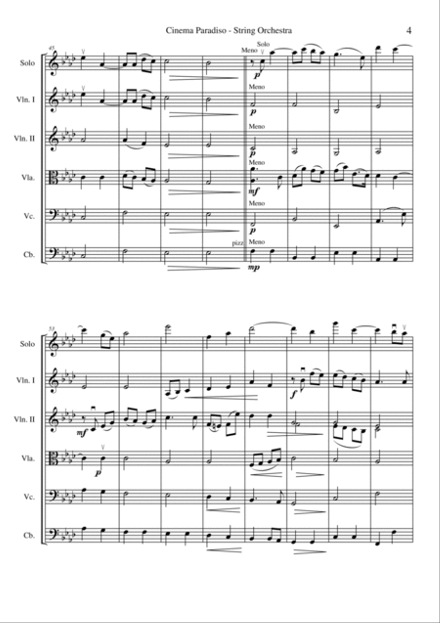 Cinema Paradiso Cello scores gallery preview page 4