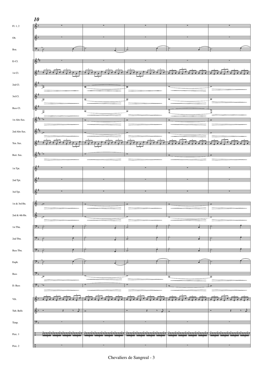 Chevalier De Sangreal Concert Band scores gallery preview page 5