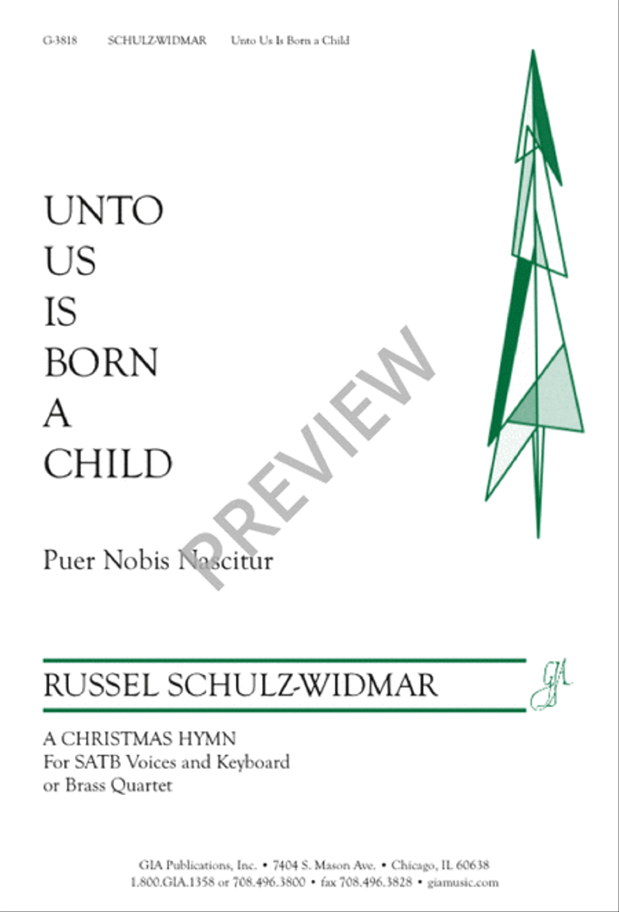 Unto Us Is Born a Child 4-Part scores gallery preview page 2