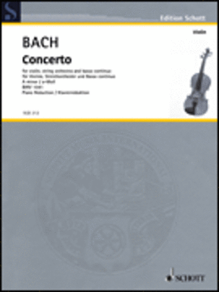 Book cover for Concerto in A Minor, BWV 1041