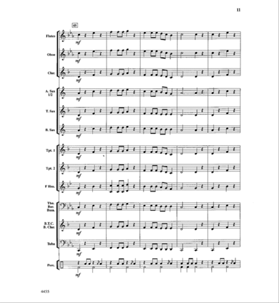 Rattle Snakes! Concert Band scores gallery preview page 11