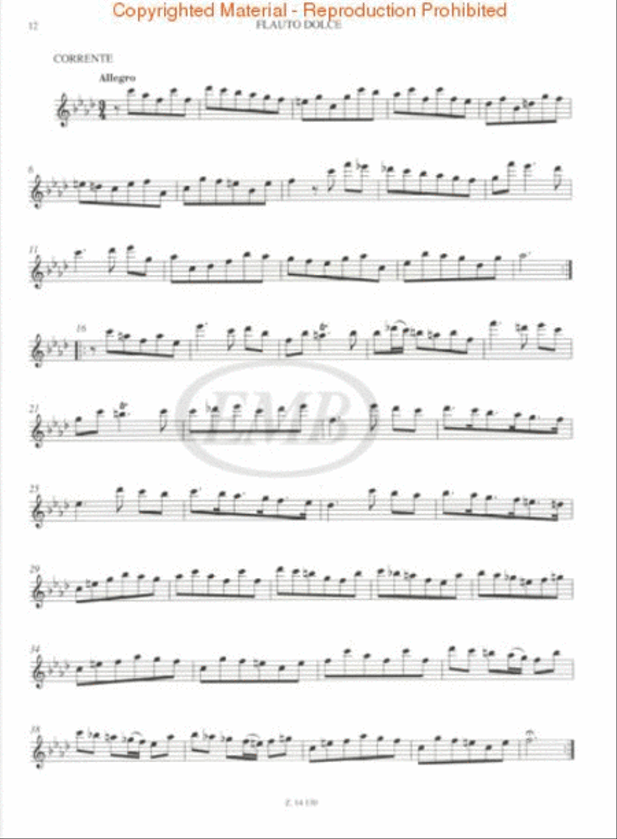 4 Sonatas for Recorder and Basso Continuo, RV 8, 23, 27, 36 Recorder scores gallery preview page 3