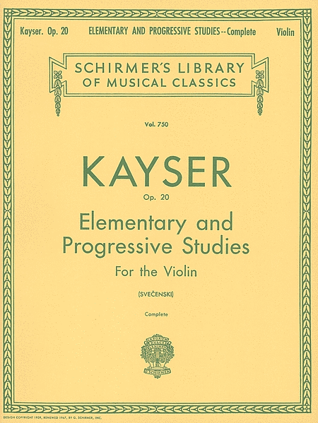 Heinrich Ernst Kayser: 36 Elementary and Progressive Studies, Op. 20 - Complete